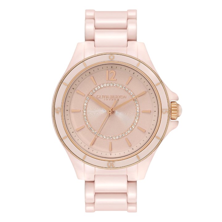 Olivia Burton 24000035 Sports Luxe Ceramic Blush Watch - W28193