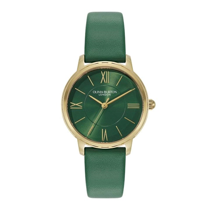 Olivia Burton 24000352 Westbourne Green Leather Strap Watch - W28202