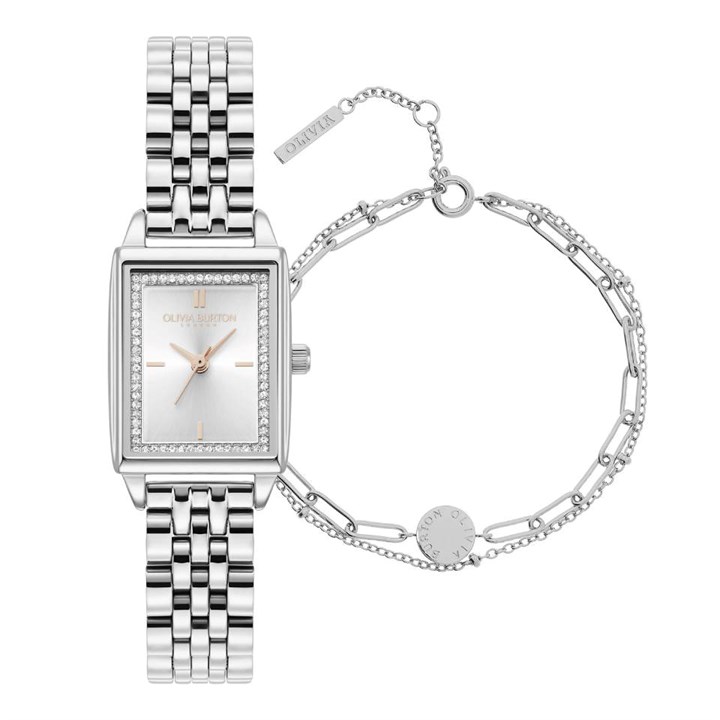 Olivia Burton 24070026 Townhouse Stainless Steel Watch And Bracelet Set - W28228