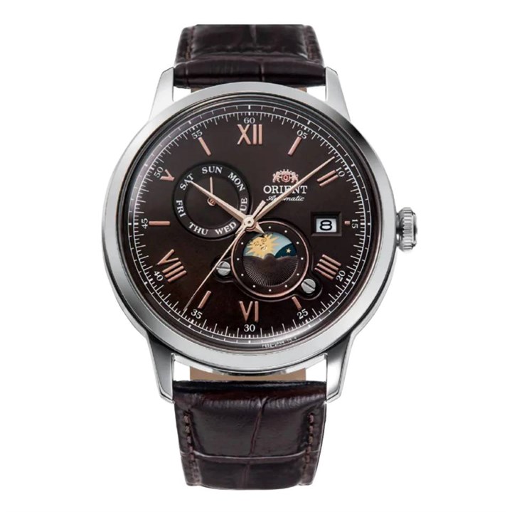 Orient RA-AK0804Y30B Bambino Sun & Moon Automatic Watch - W29119