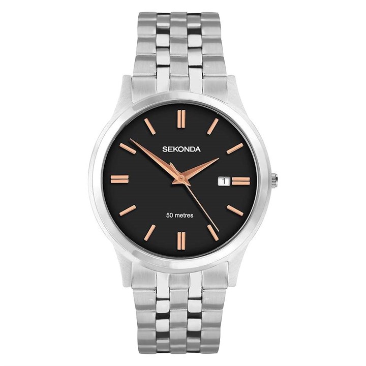 Sekonda 1192 Black Dial Bracelet Watch - W31247