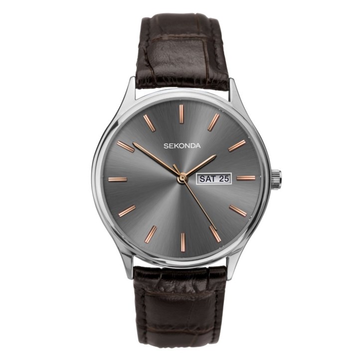Sekonda 1685 Brown Leather Strap Watch - W31257