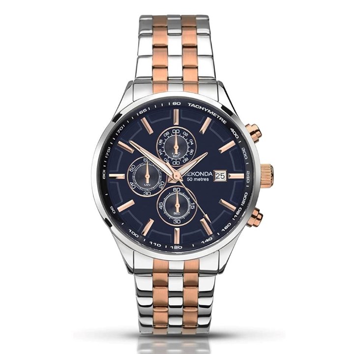 Sekonda 1107 Velocity Two Tone Chronograph Bracelet Watch - W3129