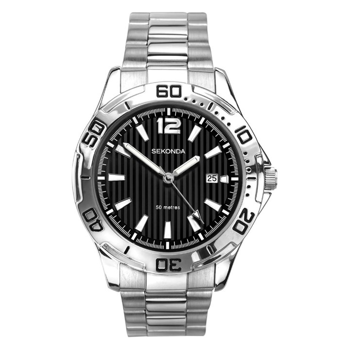 Sekonda 1171 Black Dial Bracelet Watch - W31316