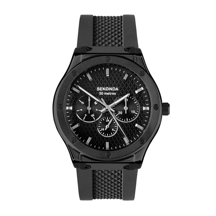 Sekonda 30234 Black Rubber Strap Watch - W31411