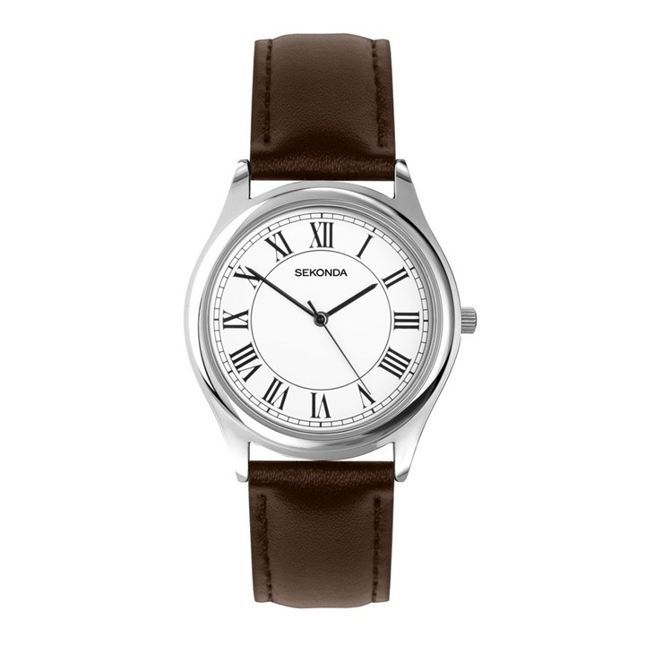 Sekonda 30249 Brown Leather Strap Watch - W31416