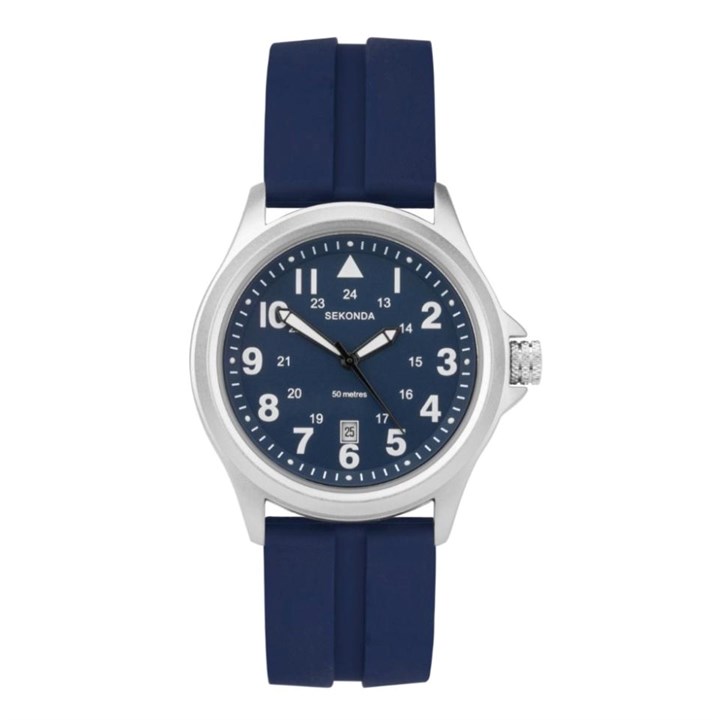 Sekonda 30137 Blue Rubber Strap Watch - W31439