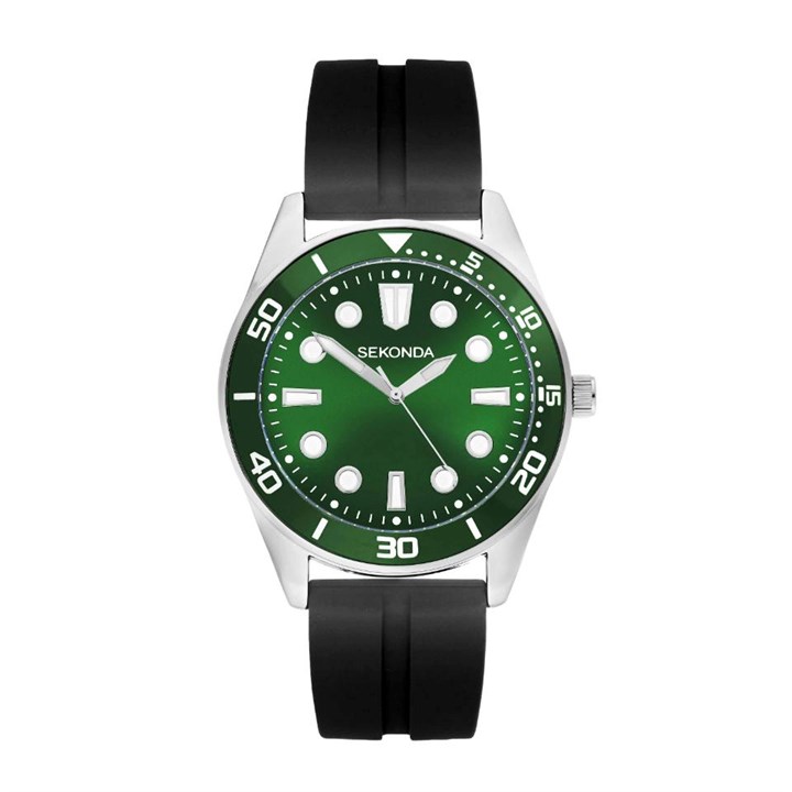 Sekonda 30313 Black Silicone Strap Watch - W31450