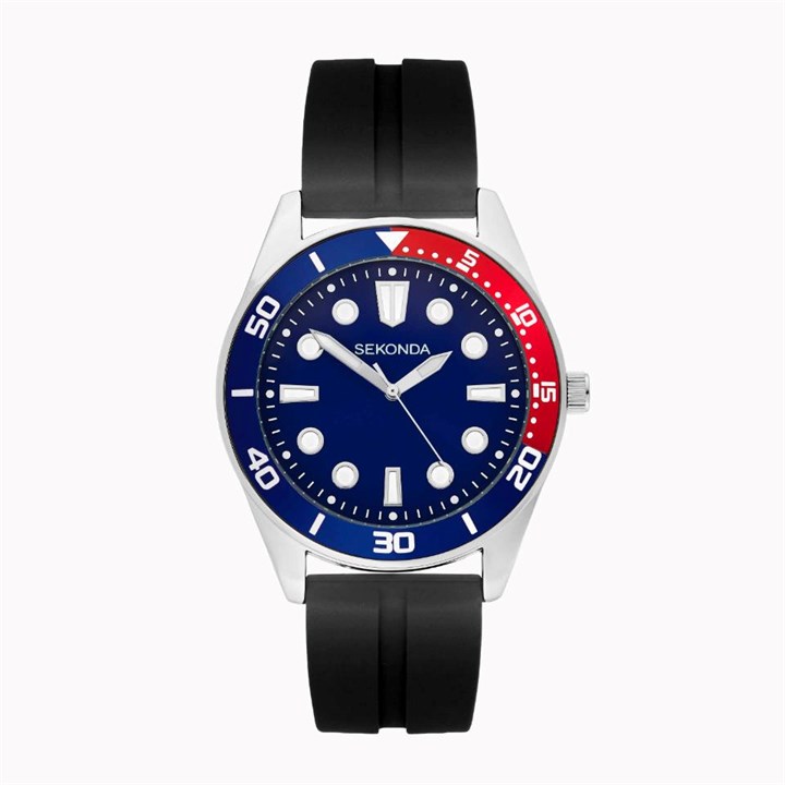 Sekonda 30314 Black Silicone Strap Watch - W31451