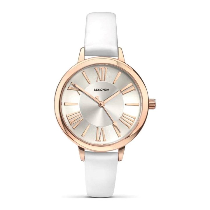 Sekonda Editions 2327 Summertime White Leather Strap Watch - W32100