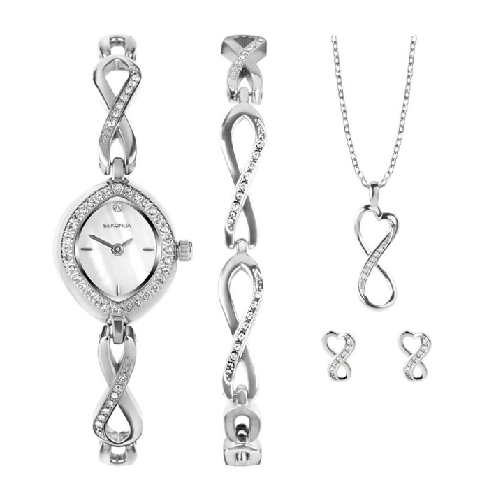 Sekonda 49056 Watch, Bracelet, Necklace And Earrings Gift Set - W32383