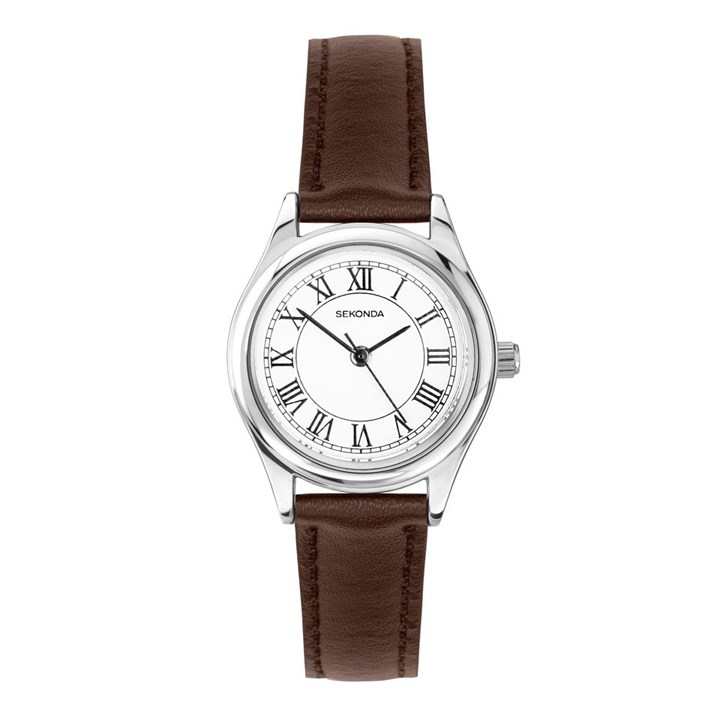 Sekonda 40685 Brown Leather Strap Watch - W32418