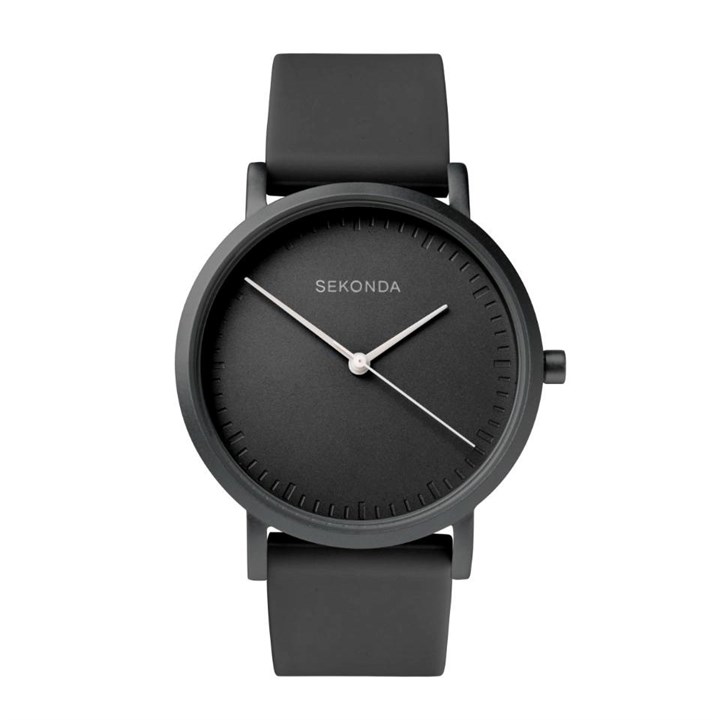Sekonda 40389 Black Silicone Strap Watch - W32437