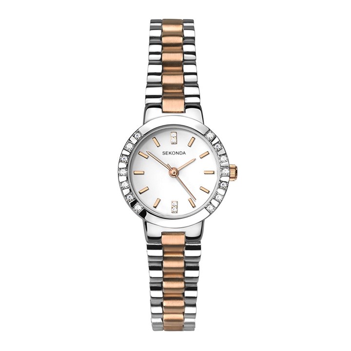 Sekonda 2353 Two Tone Stone Set Bracelet Watch - W32458