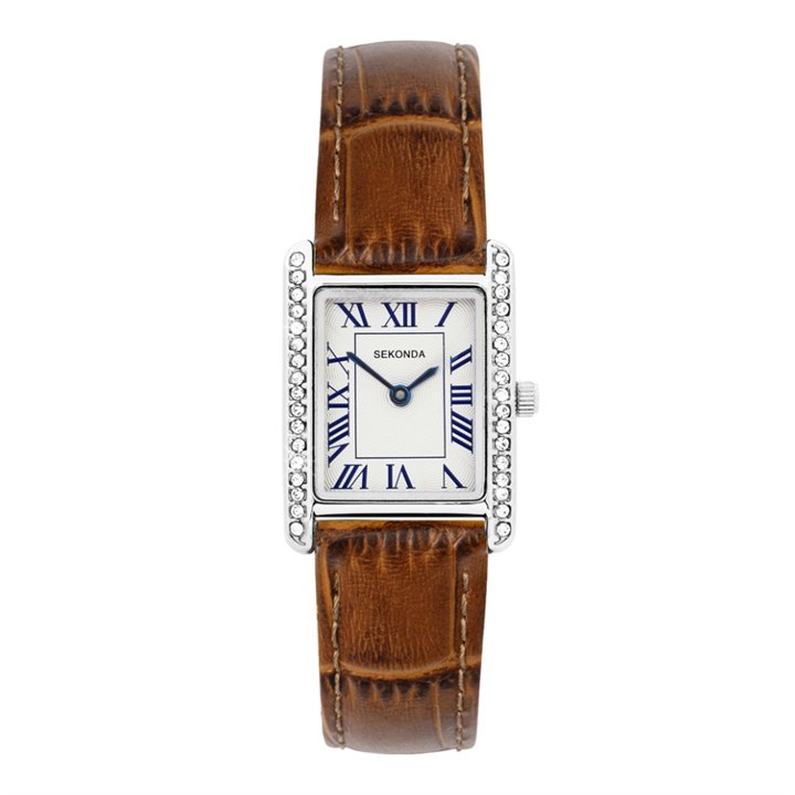 Sekonda 40736 Brown Leather Strap Watch - W32465