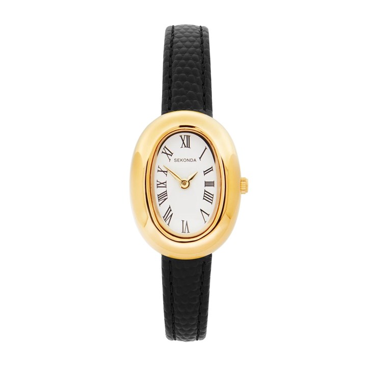 Sekonda 40743 Black Leather Strap Watch - W32467