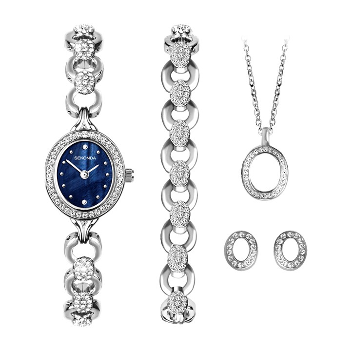 Sekonda 49105 Blue Dial Stone Set Gift Set - W32501
