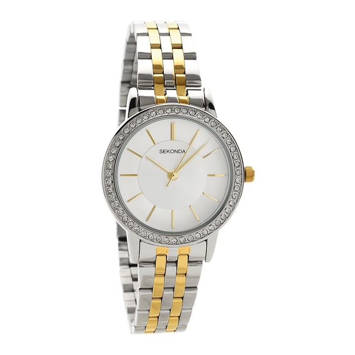 Sekonda 2805 Class 52 Two Tone Stone Set Bracelet Watch - W33149