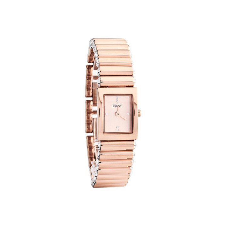 Seksy 2868 Edge Rose Gold Plated Bracelet Watch - W33193