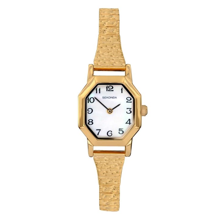 Sekonda 4265 Mila Gold Plated Octagon Dial Expanding Bracelet Watch - W3382