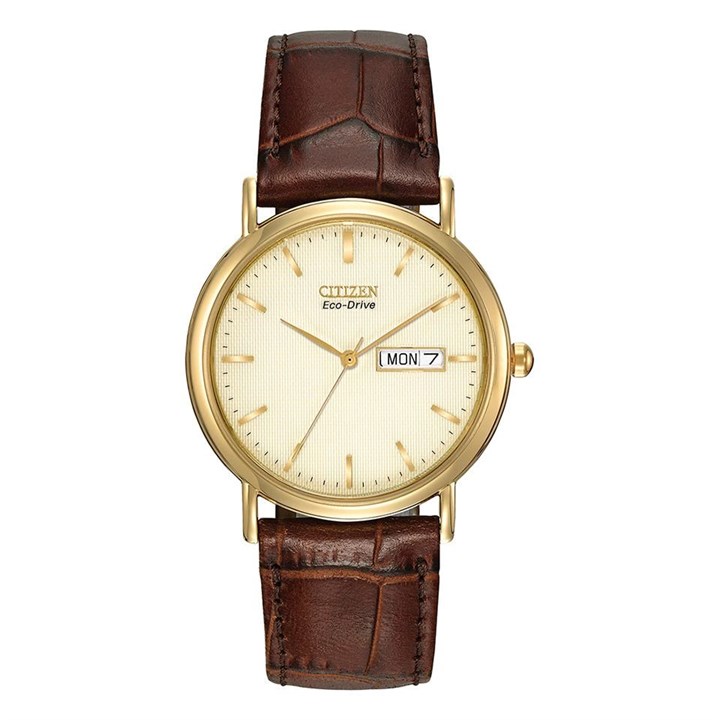 Citizen BM8242-08P Eco-Drive Brown Leather Strap Watch - W38168