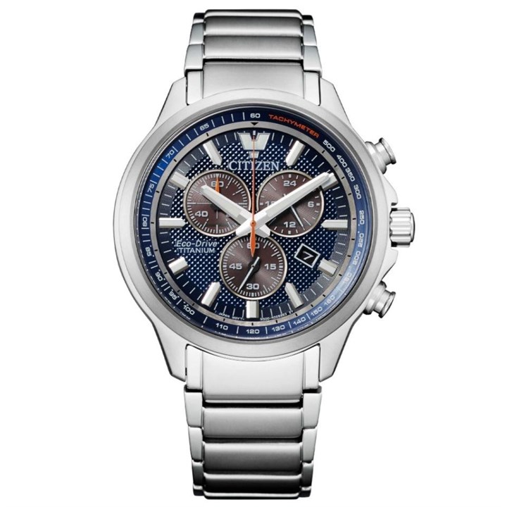 Citizen AT247158L Titanium Blue Dial Chronograph Bracelet Watch