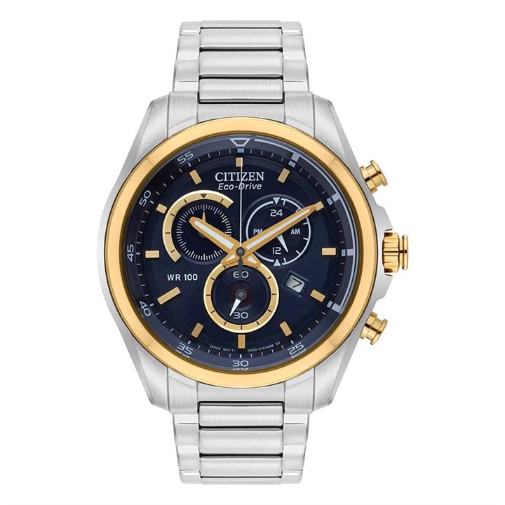 Citizen AT213458L Two Tone Chronograph Bracelet Watch W38325 F