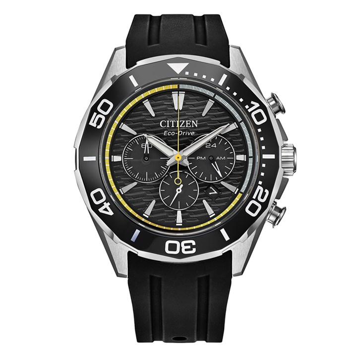 Citizen CA4730-08E Endeavor Ceramic Bezel Black Dial Black Strap Watch - W38473
