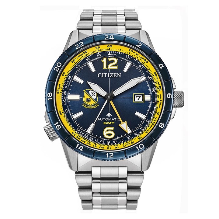 Citizen NB6044-54L  Air Auto GMT Blue Angels Bracelet Watch - W38478