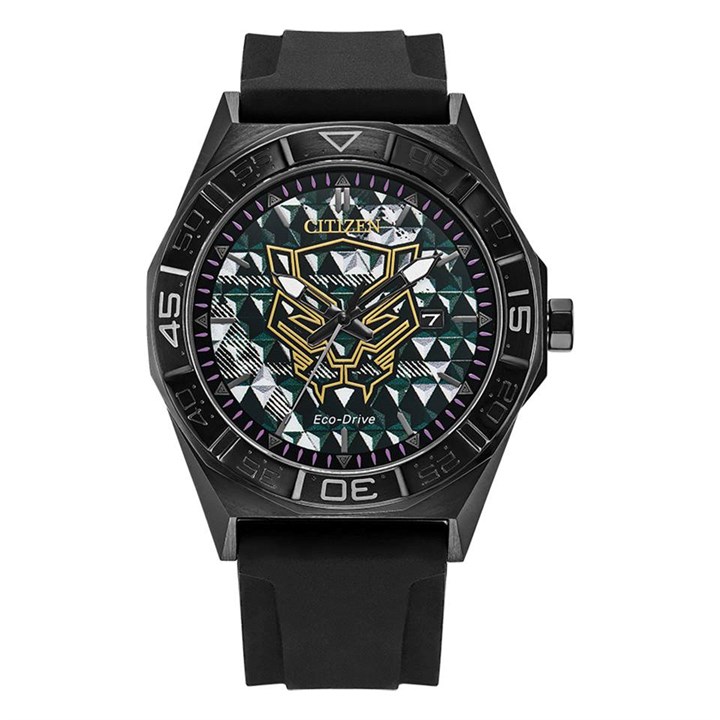 AW185803W Citizen Marvel Black Panther Eco-Drive Silicone Strap Watch - W38522