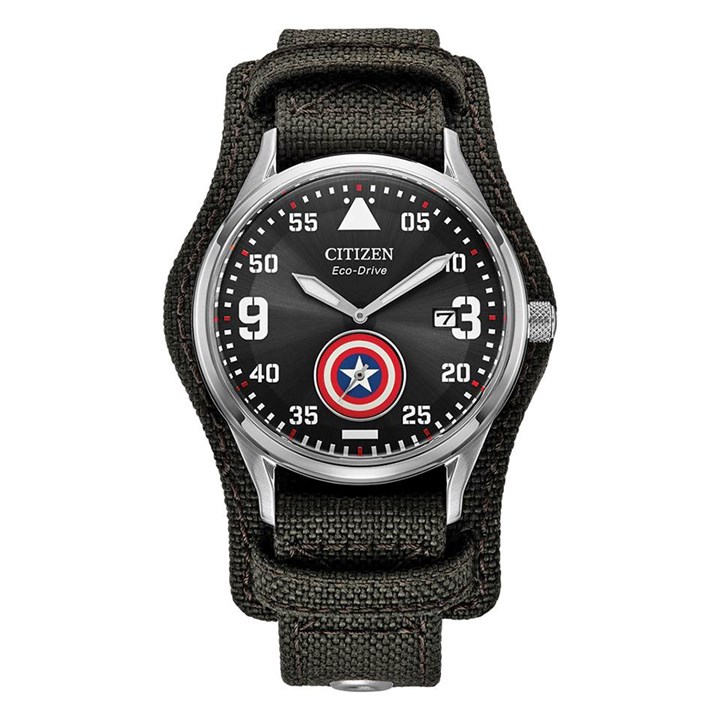 BV1140-00W Citizen Captain America Eco-Drive Nylon Strap Watch - W38525