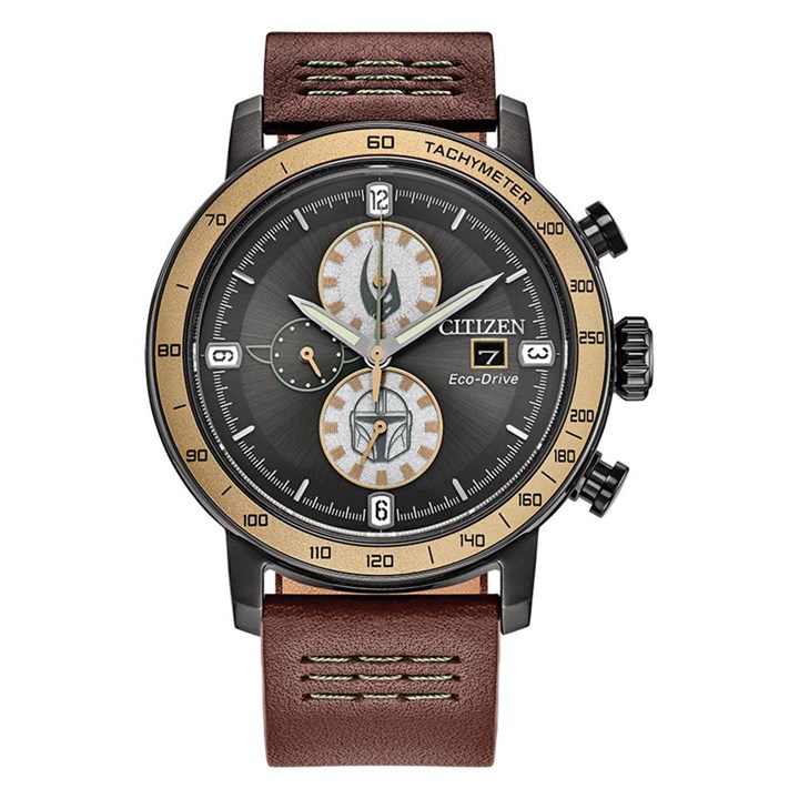 CA0857-09W Citizen Mandalori Eco-Drive Brown Leather Strap Watch - W38528