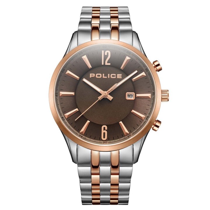 Police Laser Two Tone Bracelet Watch - W44104