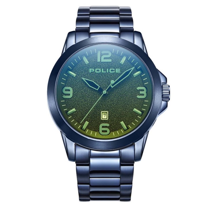 Police Cliff Blue IP Bracelet Watch - W44105