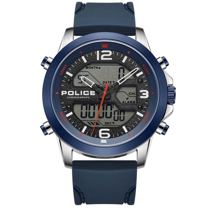 Police Multi Function Digital Blue Strap Watch - W44108