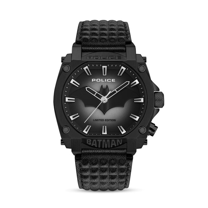 Police Forever Batman Black Leather Strap Watch - Limited Edition - W44145