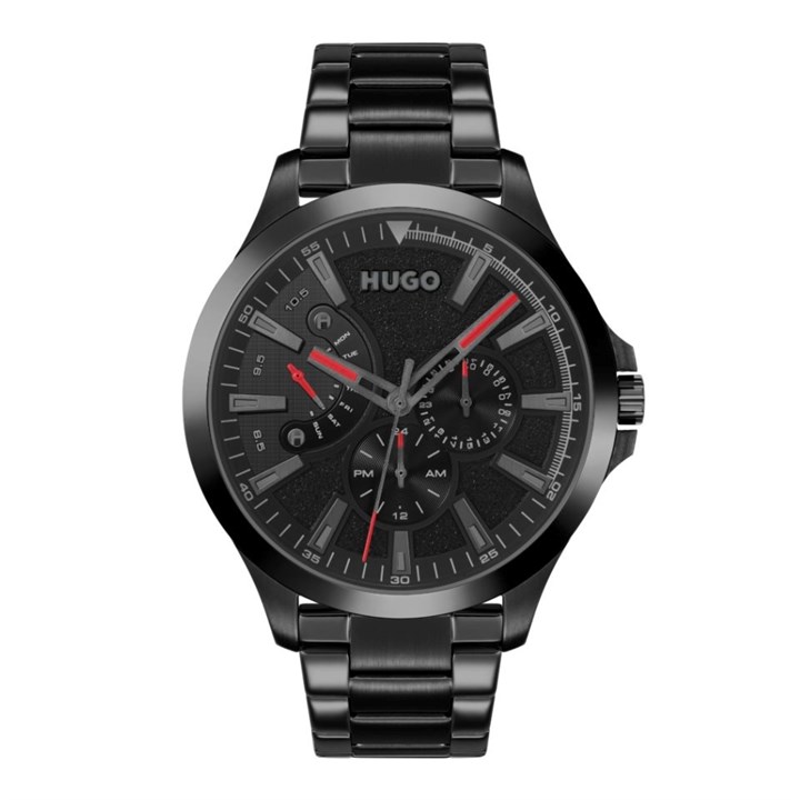 HUGO 1530175 Leap Black IP Bracelet Watch - W45275