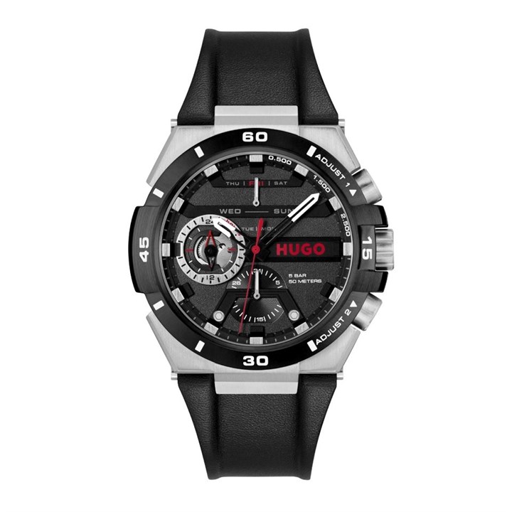 HUGO 1530336 Wild Stainless Steel Black Strap Watch - W45390