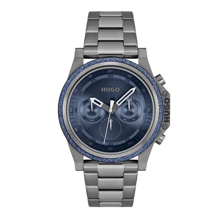 HUGO 1530350 Brave Grey IP Bracelet Watch - W45402