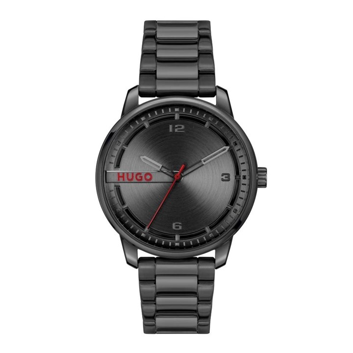 HUGO 1530365 Stamp Black IP Bracelet Watch - W45419