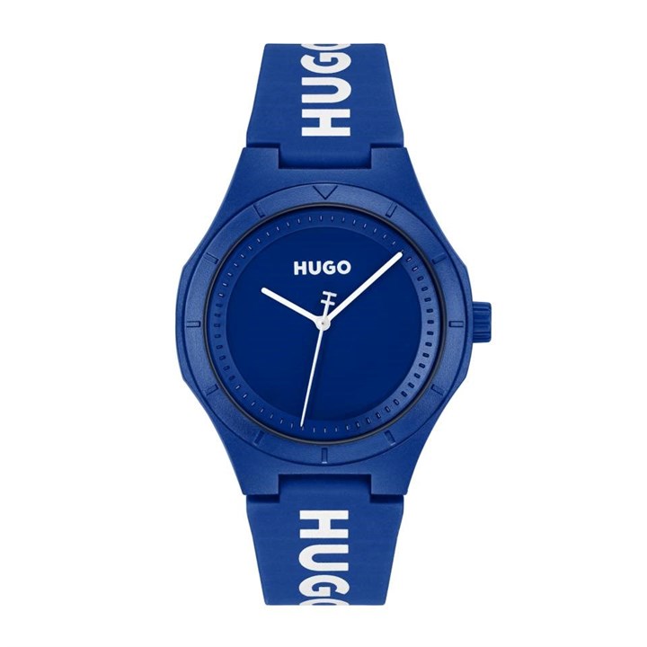 HUGO 1530414 Lit For Him Blue Silicone Strap Watch - W45435