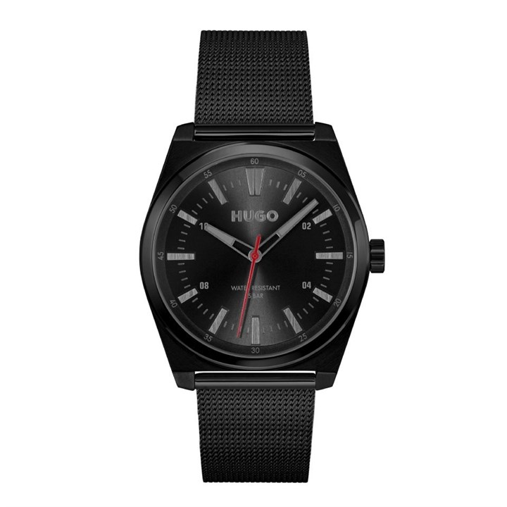 HUGO 1530440 Ark Black IP Mesh Bracelet Watch - W45446