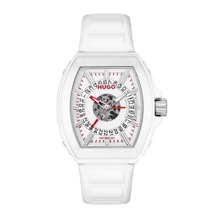 HUGO 1530435 Icon White Silicone Strap Watch - W45447