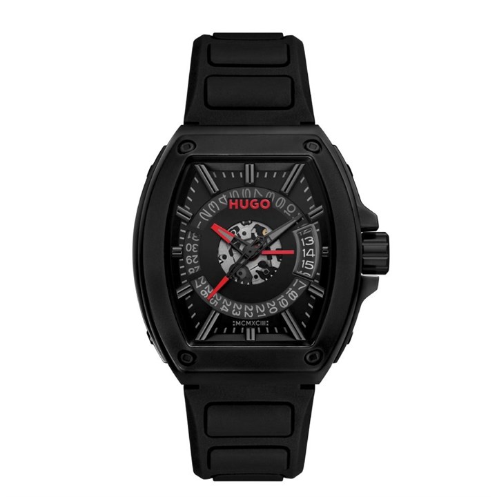 HUGO 1530436 Icon Black Silicone Strap Watch - W45449