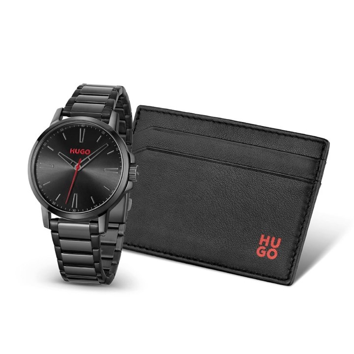 HUGO 1570196 Smooth Watch And Wallet Gift Set - W45453