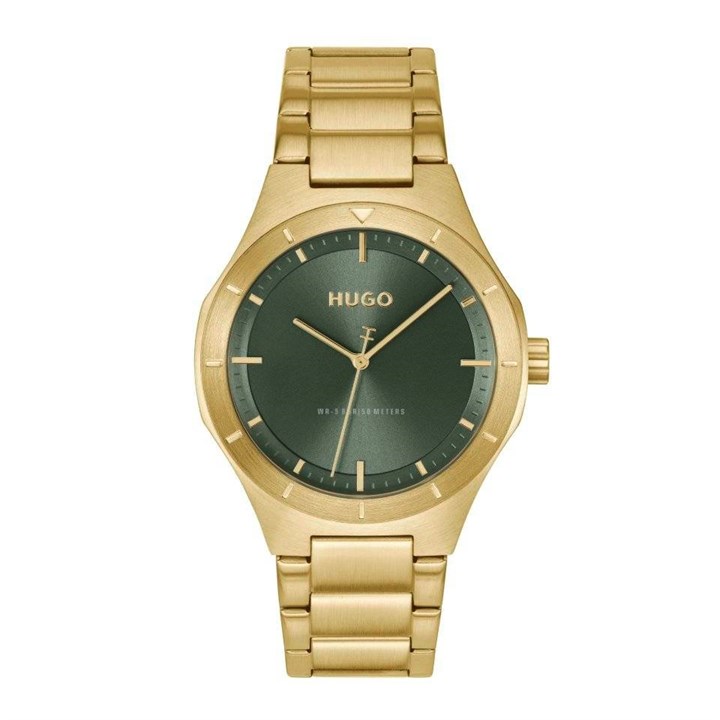 HUGO 1530449 Lit Gold Tone Bracelet Watch - W45454