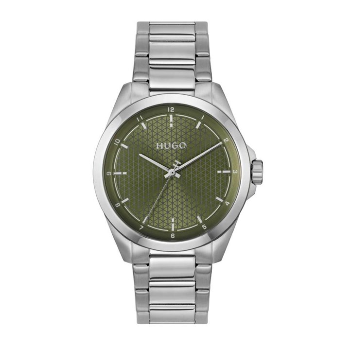 HUGO 1530453 Seam Green Dial Bracelet Watch - W45457