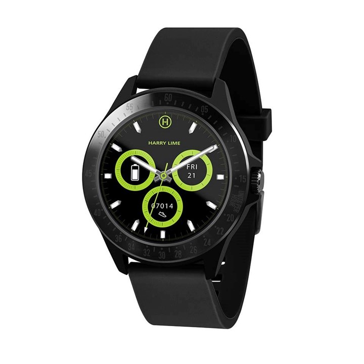 Harry Lime HA07-2002 Black Lime Black Strap Smartwatch - W47229
