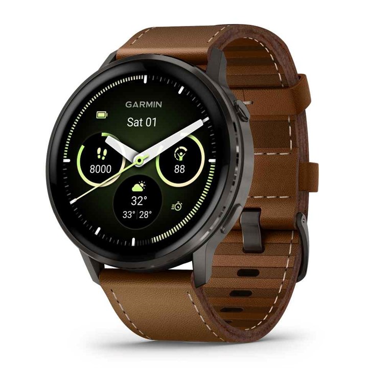 Garmin Venu 4 010-03014-03 Brown Leather Strap GPS Smartwatch - W47378