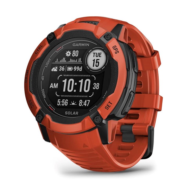 Garmin 010-02805-01 Instinct 2X Solar Flame Red GPD Smartwatch - W47384